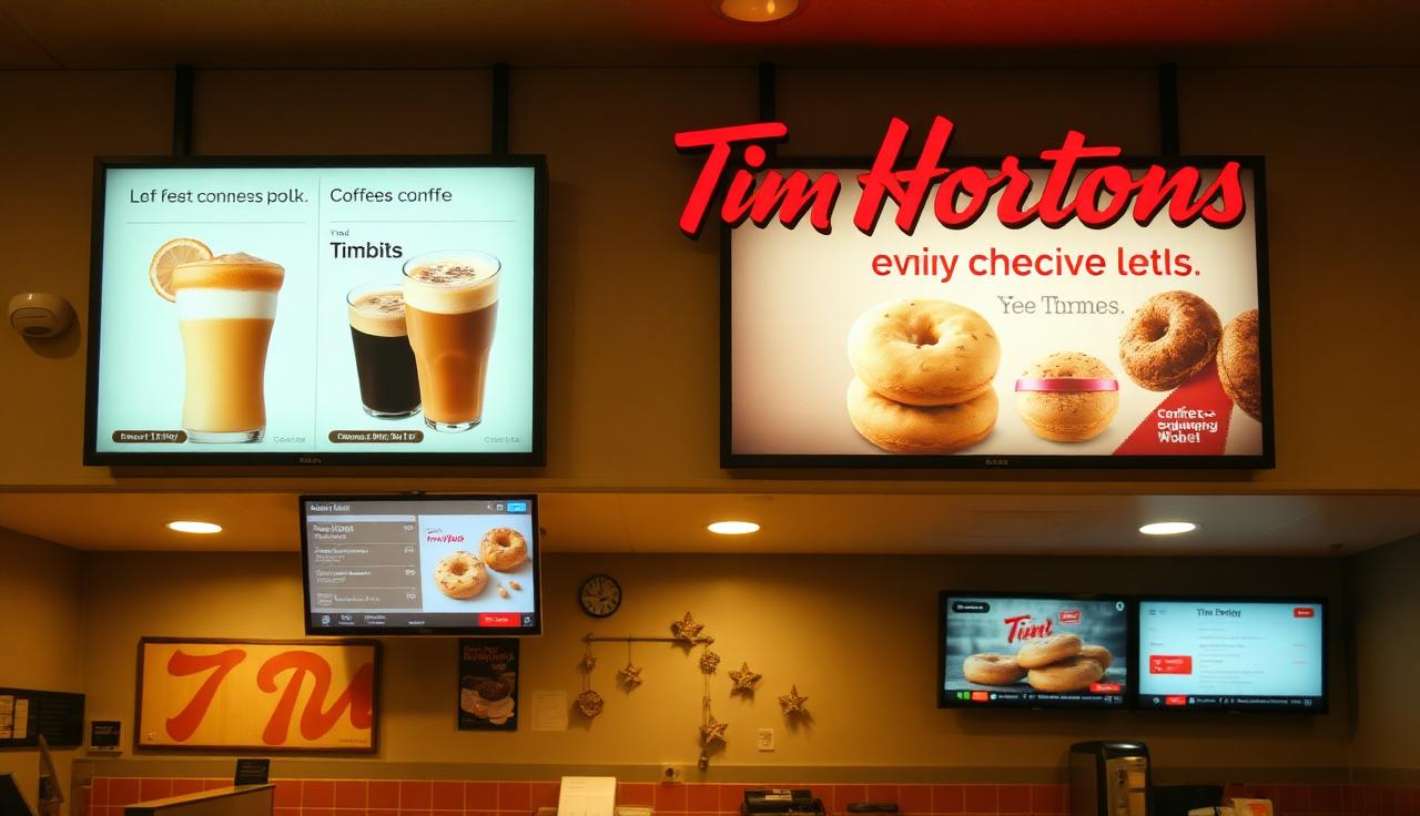 Tim Hortons with digital menu displays